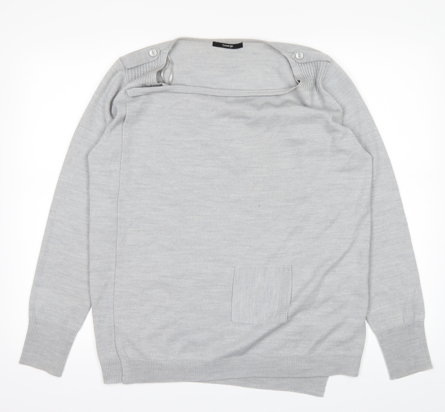 George Womens Grey   Cardigan Jumper Size 14