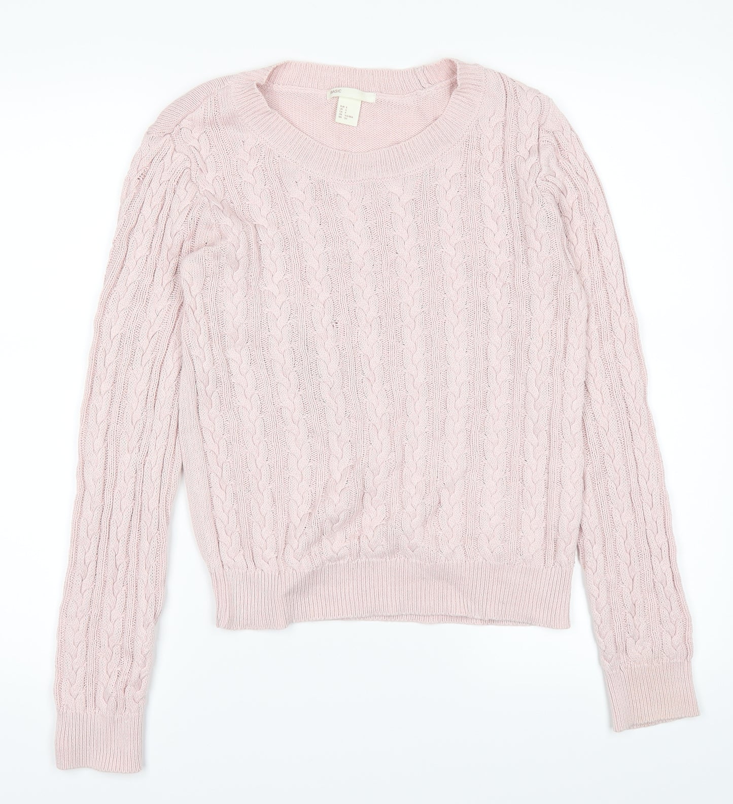 H&M Womens Pink   Pullover Jumper Size S
