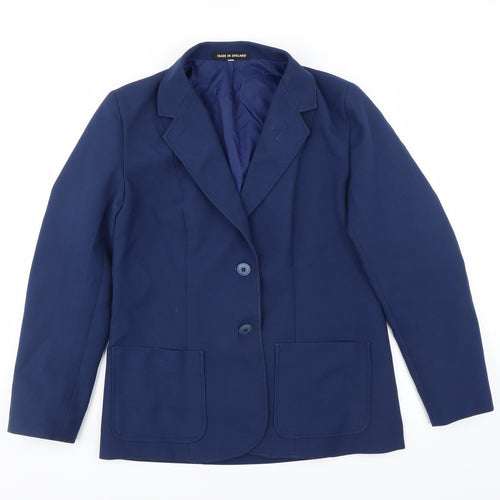 Preworn Womens Blue   Jacket Suit Jacket Size 14