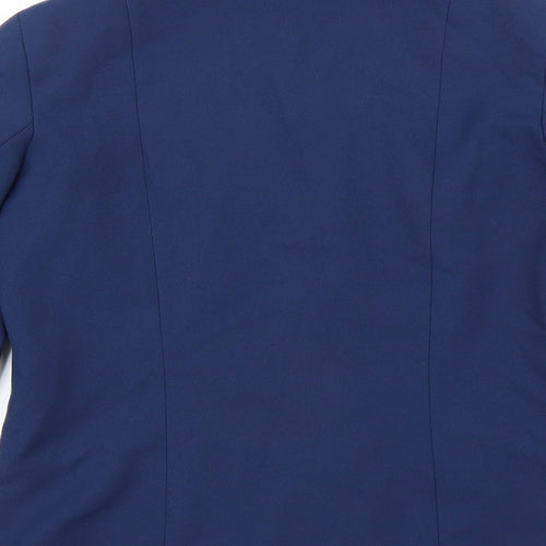Preworn Womens Blue   Jacket Suit Jacket Size 14