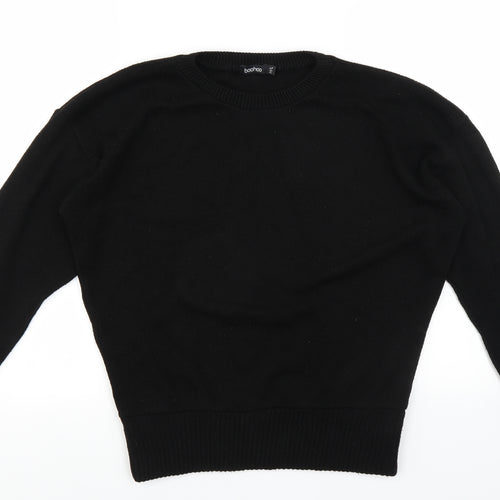 Boohoo Womens Black   Pullover Jumper Size M