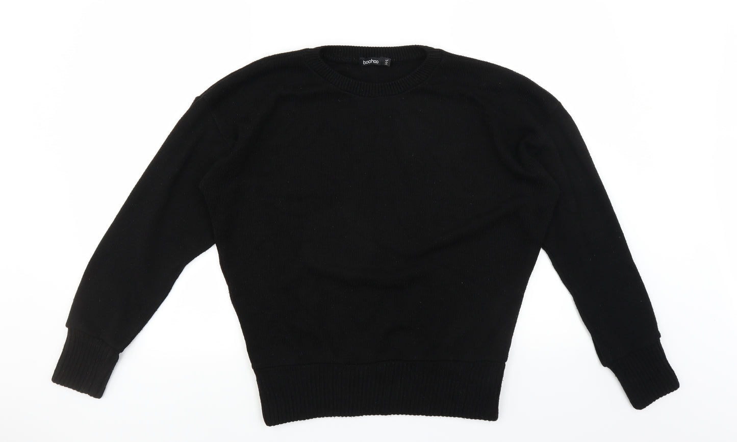 Boohoo Womens Black   Pullover Jumper Size M