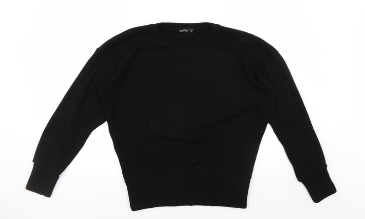 Boohoo Womens Black Pullover Jumper Size M