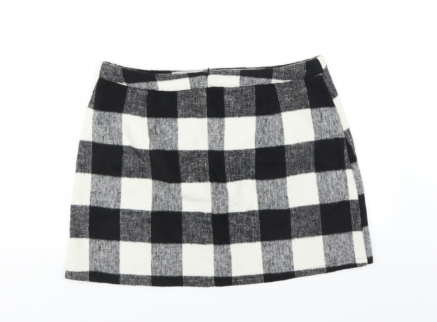 Primark Womens Black Check  Mini Skirt Size 16