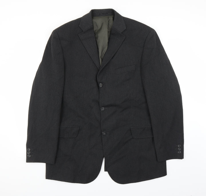Preworn Mens Grey Jacket Suit Jacket Size 44