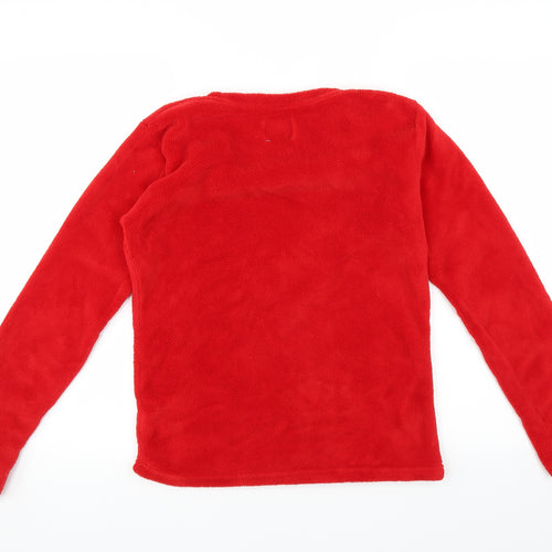Matalan Womens Red Solid  Top Pyjama Top Size S  - Christmas Penguin