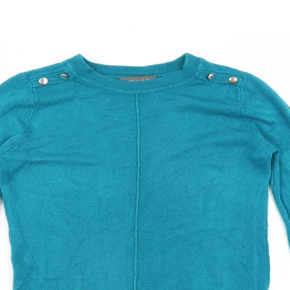 Primark Womens Blue   Pullover Jumper Size 2XS