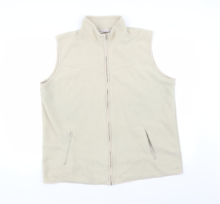 EWM Womens Beige   Full Zip Jumper Size XL