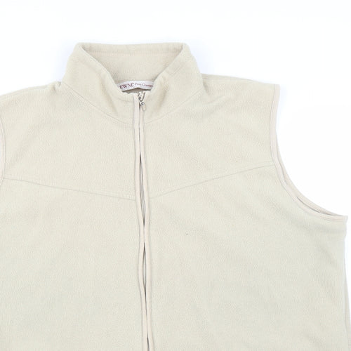 EWM Womens Beige   Full Zip Jumper Size XL