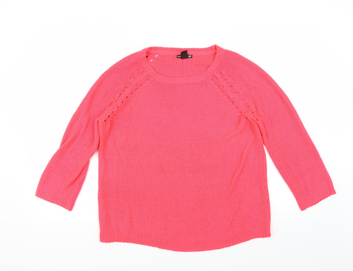 H&M Womens Pink   Pullover Jumper Size M