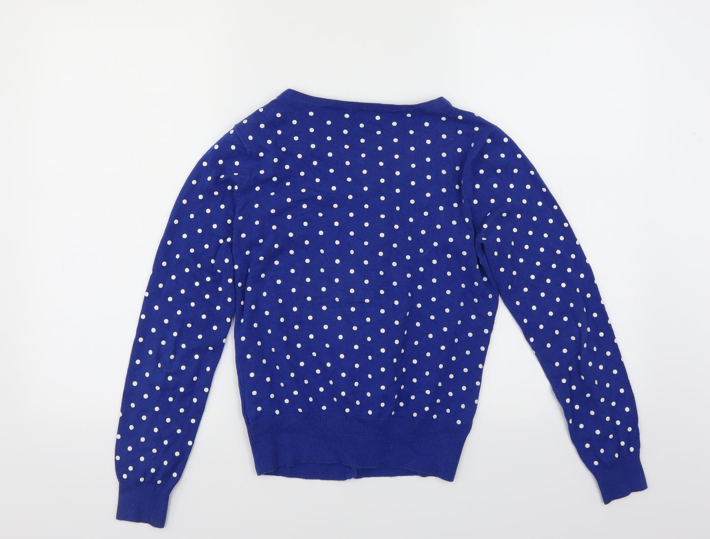 F&F Womens Blue Polka Dot  Cardigan Jumper Size 10