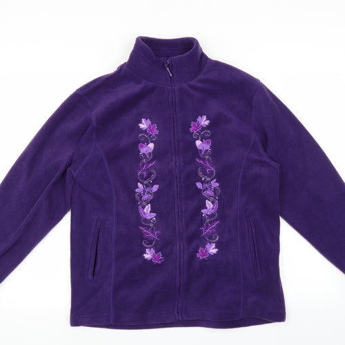 pure and natural Womens Purple   Full Zip Jumper Size M