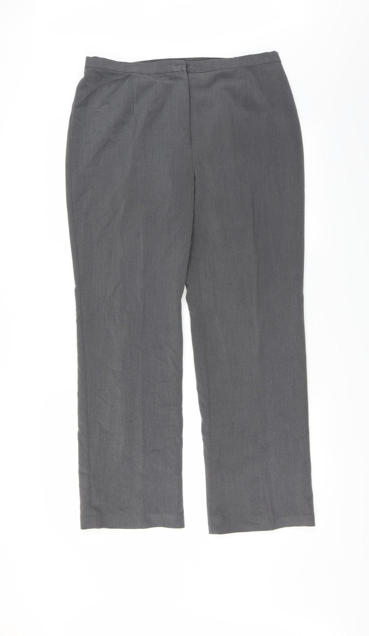 BASSINI Womens Grey Trousers Size 16 L29 in