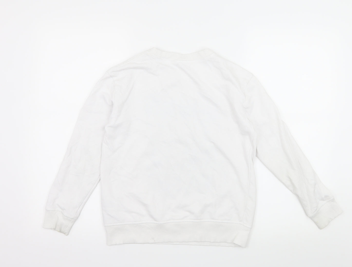 H&M Boys White  Jersey Pullover Sweatshirt Size 9-10 Years  - NYC