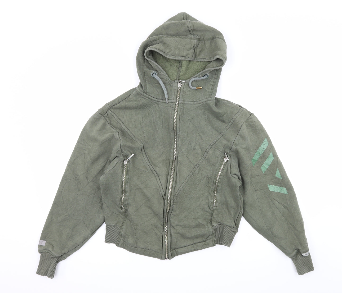 Aztec Diamond Womens Green  Jersey Full Zip Hoodie Size XS