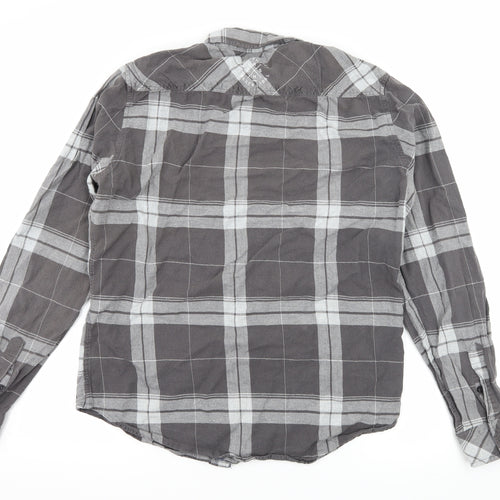 Crosshatch Mens Green Plaid   Button-Up Size M