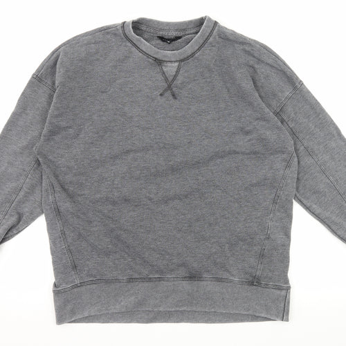 New Look Womens Grey  Jersey Pullover Sweatshirt Size 10