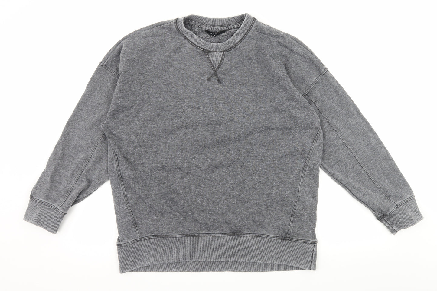 New Look Womens Grey  Jersey Pullover Sweatshirt Size 10