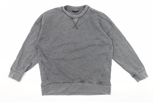 New Look Womens Grey  Jersey Pullover Sweatshirt Size 10