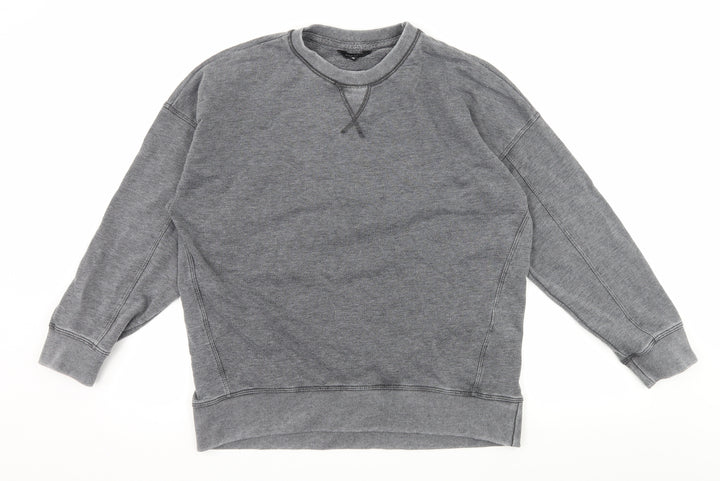 New Look Womens Grey  Jersey Pullover Sweatshirt Size 10