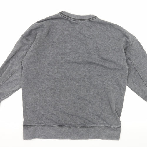 New Look Womens Grey  Jersey Pullover Sweatshirt Size 10