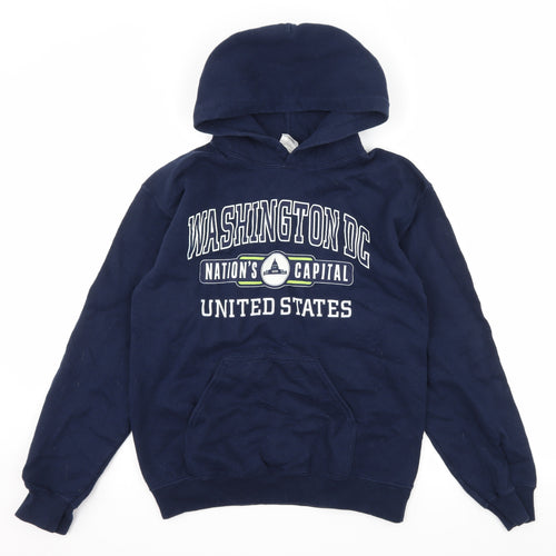 Gildan Mens Blue  Jersey Pullover Hoodie Size S  - Washington