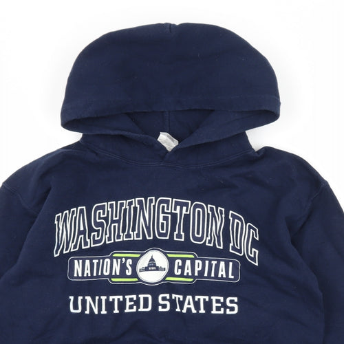 Gildan Mens Blue  Jersey Pullover Hoodie Size S  - Washington