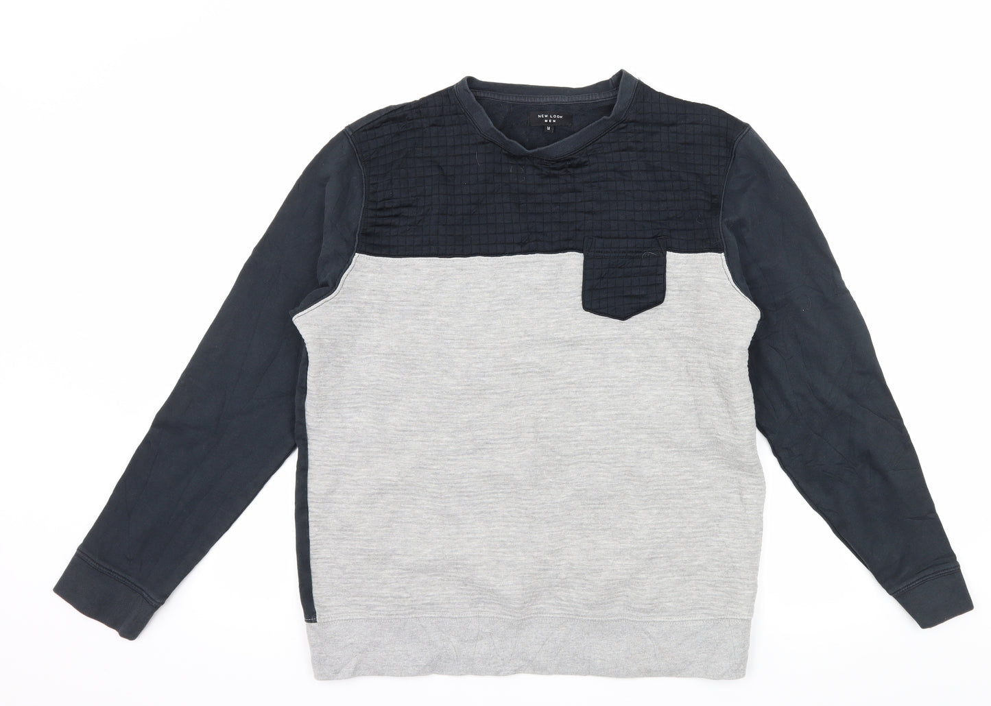 Newww   Mens Black  Jersey Pullover Sweatshirt Size M