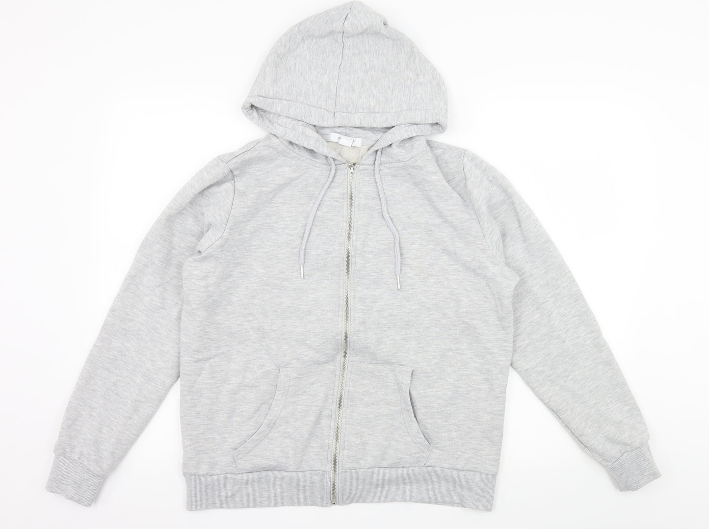 Primark Womens Grey  Jersey Full Zip Hoodie Size 16