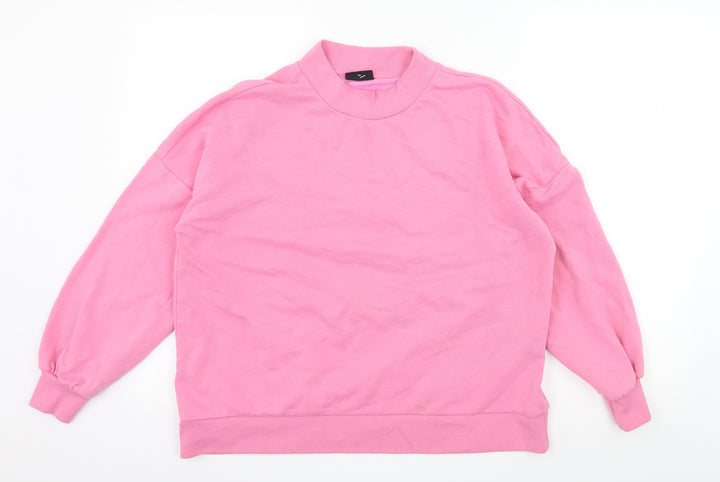 Noisy may Womens Pink  Jersey Pullover Sweatshirt Size XS