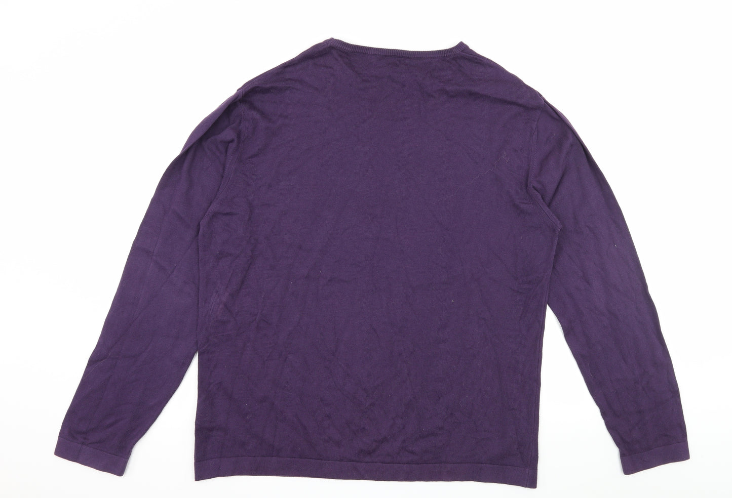 NEXT Mens Purple  Knit Pullover Jumper Size XL