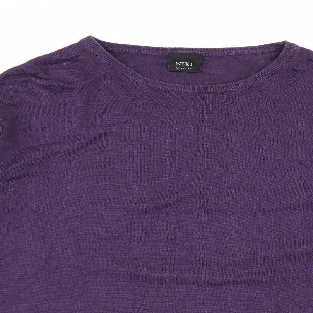 NEXT Mens Purple  Knit Pullover Jumper Size XL