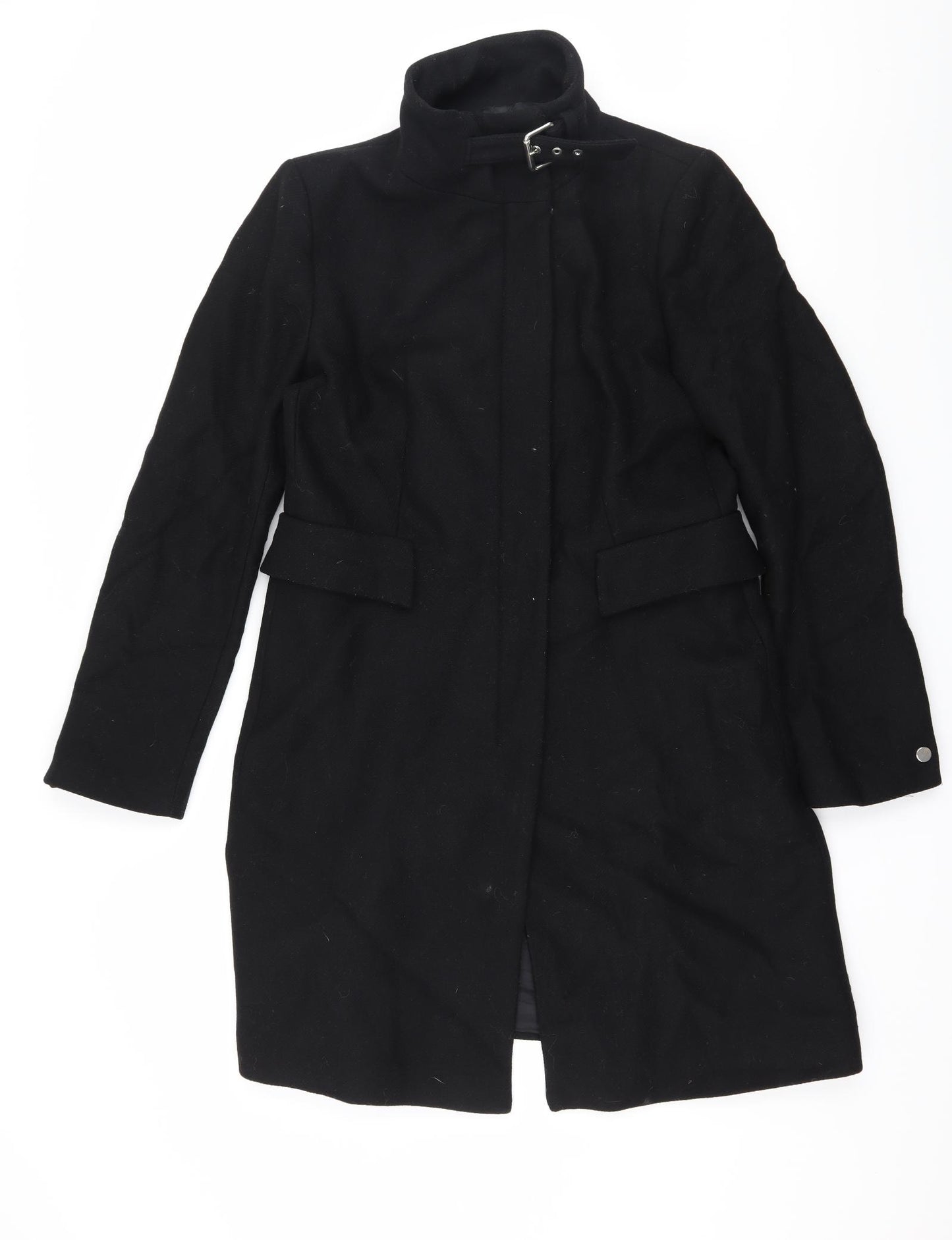 Zara Womens Black   Overcoat Coat Size XL
