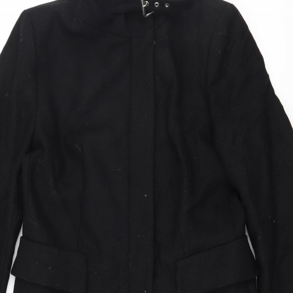 Zara Womens Black   Overcoat Coat Size XL