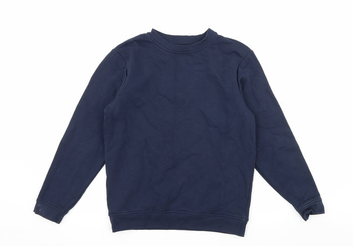 Nutmeg Boys Blue Jersey Pullover Sweatshirt Size 11-12 Years