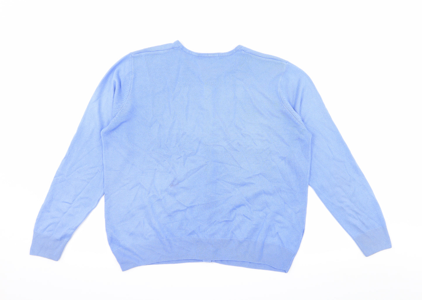 Marks and Spencer Womens Blue  Knit Cardigan Jumper Size 16