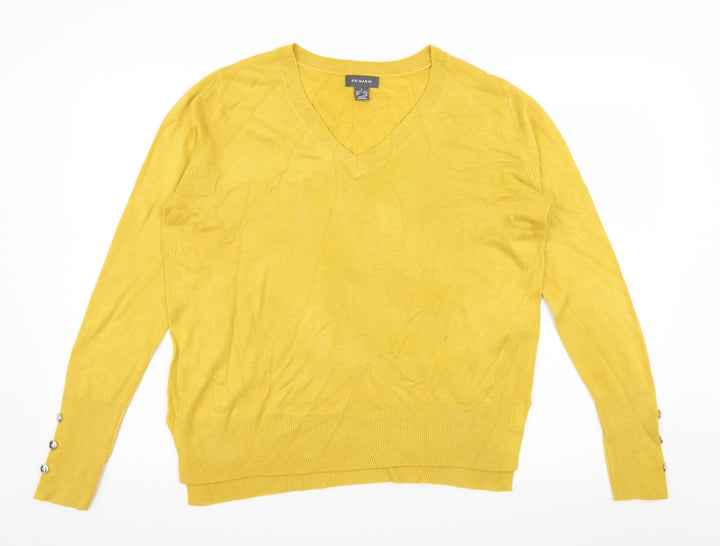 Primark Womens Yellow Knit Pullover Jumper Size 10