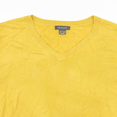 Primark Womens Yellow  Knit Pullover Jumper Size 10