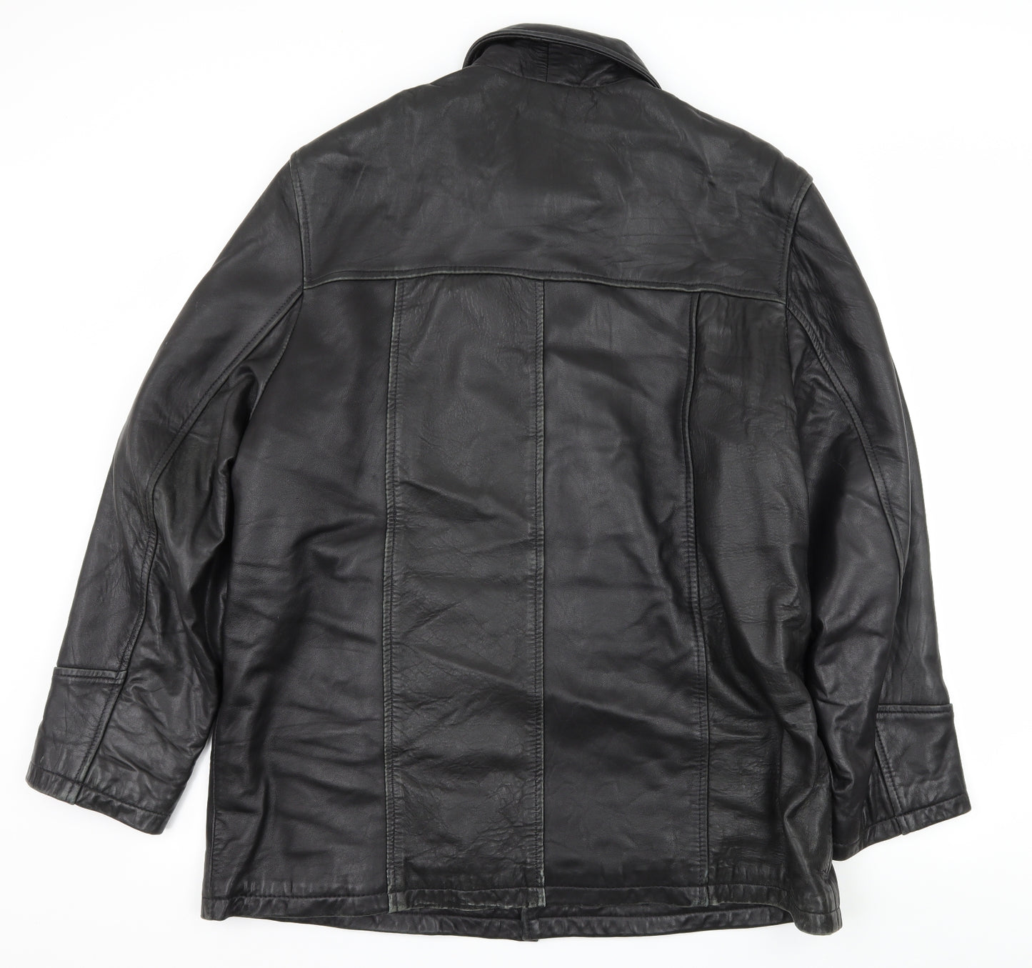 Ciro Citterio Mens Black   Biker Coat Size M