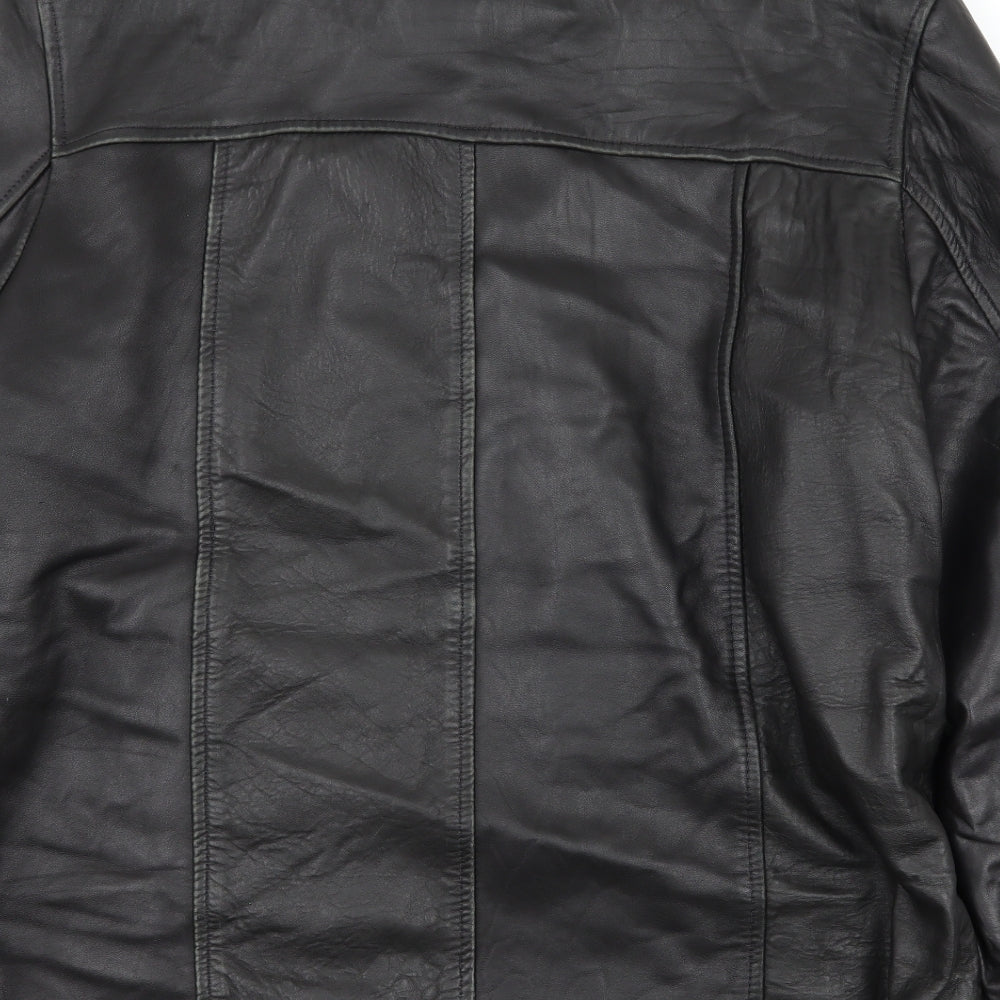 Ciro Citterio Mens Black   Biker Coat Size M