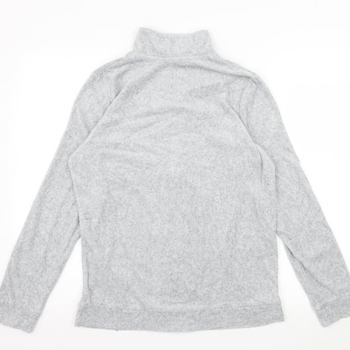 Avenue Womens Grey  Jersey Full Zip Sweatshirt Size 12