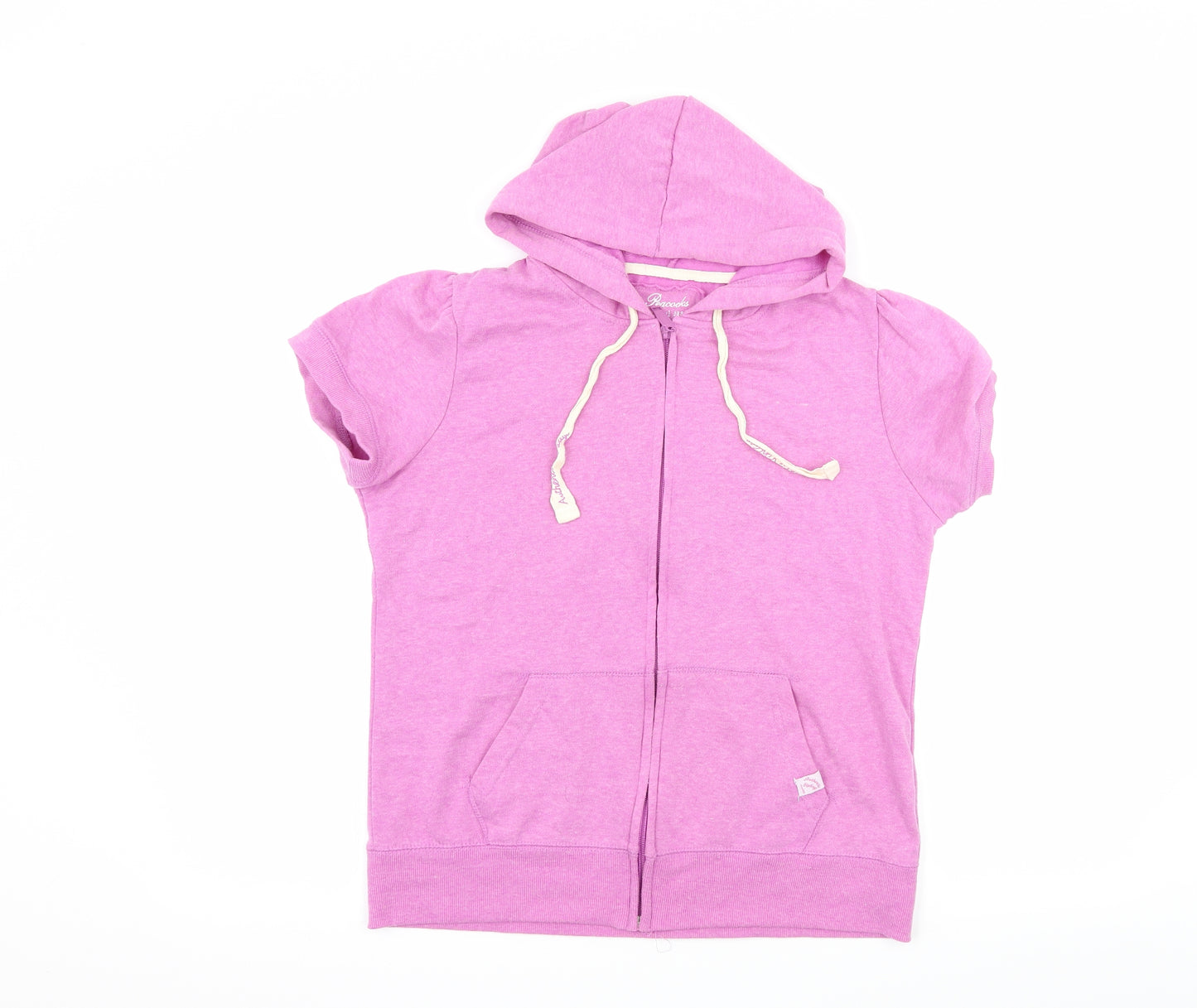 Peacocks Womens Purple  Jersey Full Zip Hoodie Size 14