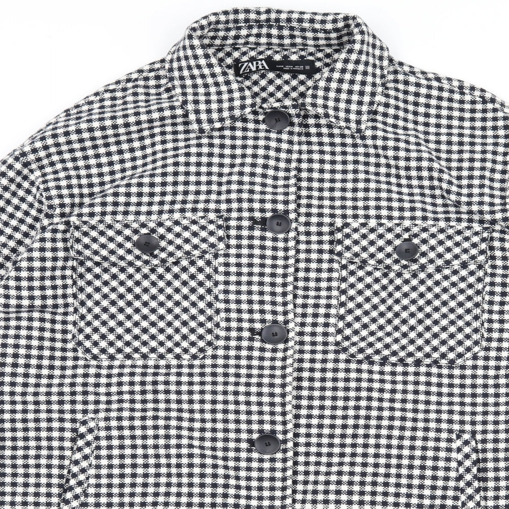 Zara Womens Black Check  Jacket  Size M