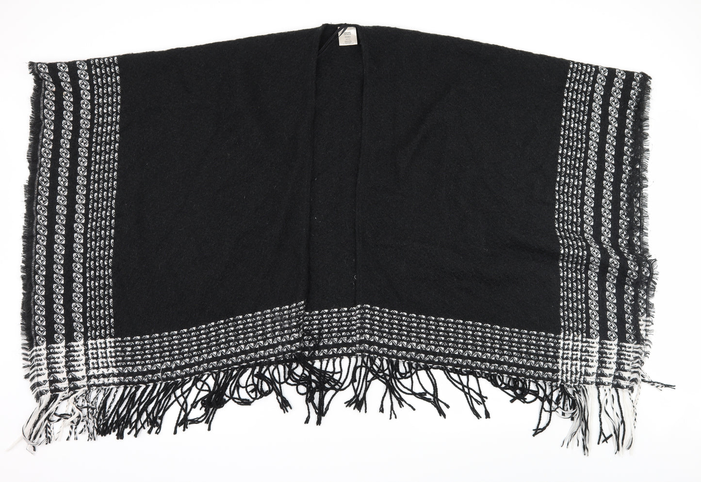 Preworn Womens Black Striped Knit Jacket  One Size