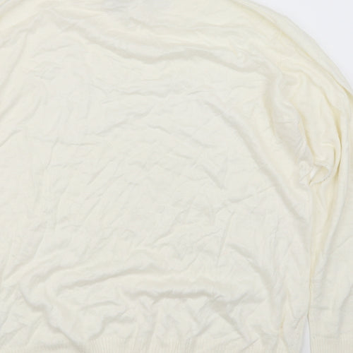 EWM Womens White   Cardigan Jumper Size M