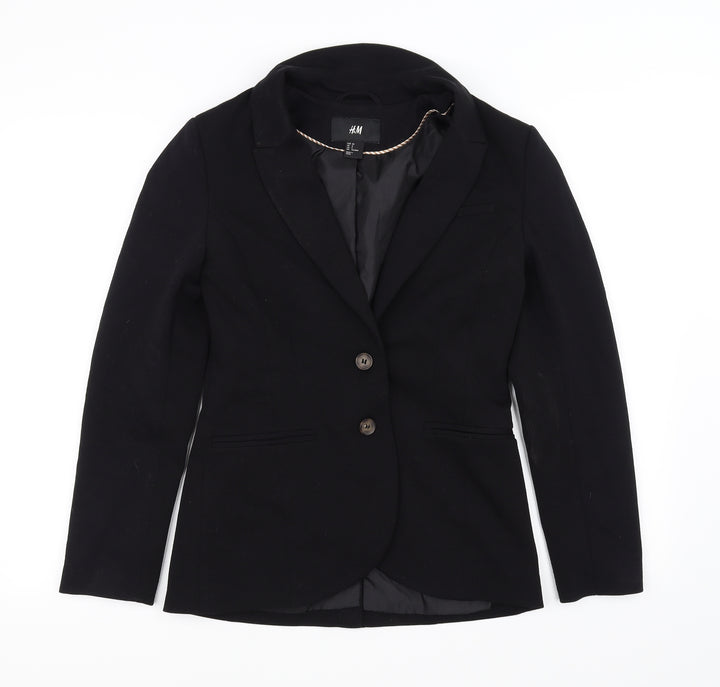 H&M Womens Black Jacket Blazer Size 10