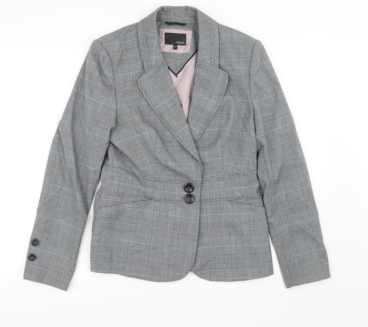NEXT Womens Grey Check Jacket Blazer Size 10