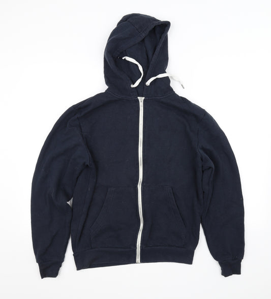 Front view of Cedar Wood State men’s black full zip jumper, size M