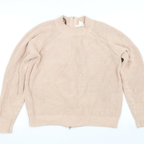 H&M Womens Pink   Full Zip Jumper Size 10