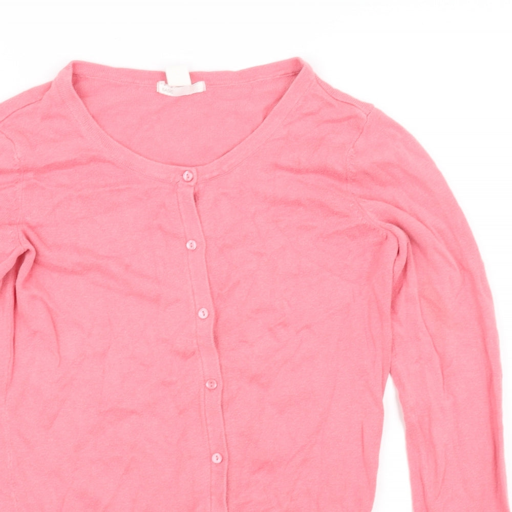 H&M Womens Pink   Cardigan Jumper Size 10